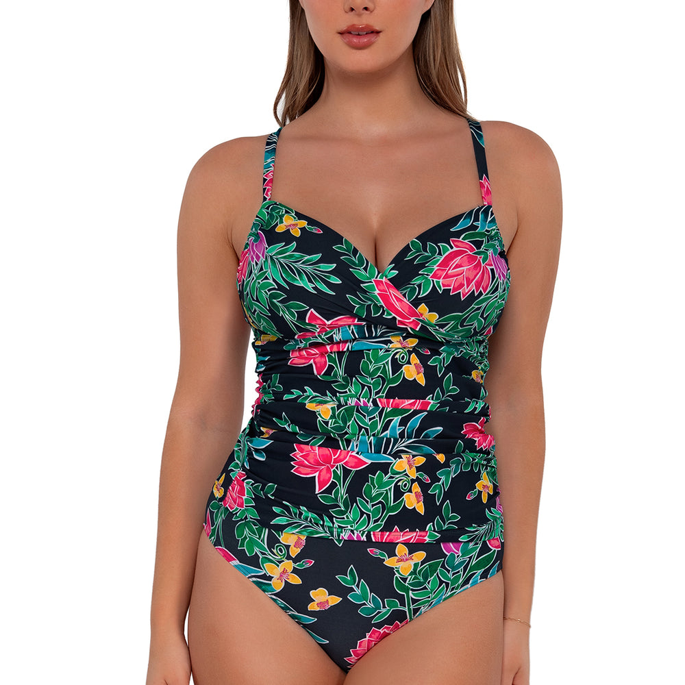 
                      
                        Sunsets Twilight Blooms Serena Tankini Top Cup Sizes C to DD
                      
                    