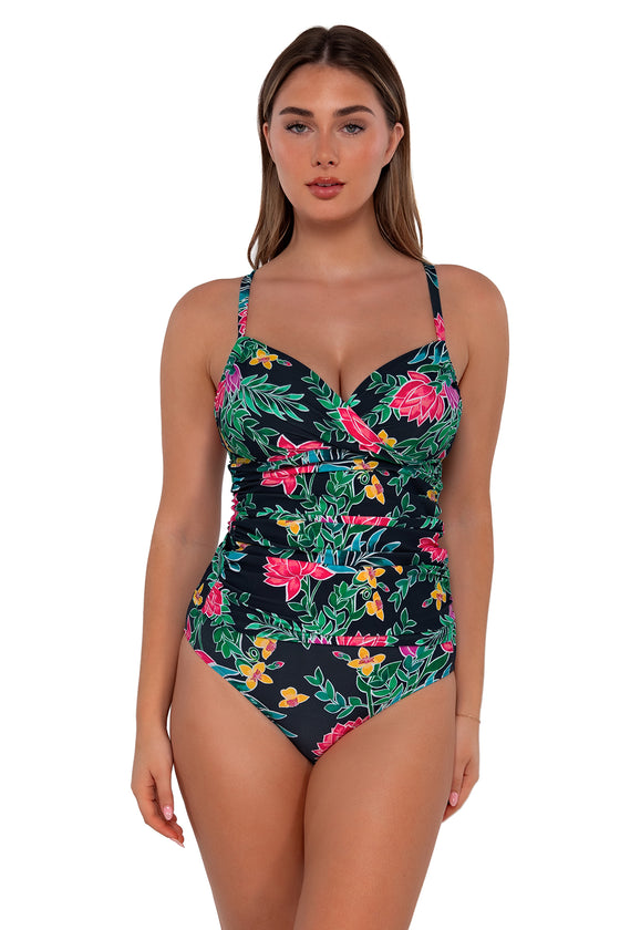 Sunsets Twilight Blooms Serena Tankini Top Cup Sizes C to DD