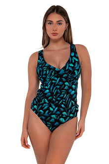 Sunsets Cascade Seagrass Texture Elsie Tankini Top Cup Sizes E to H