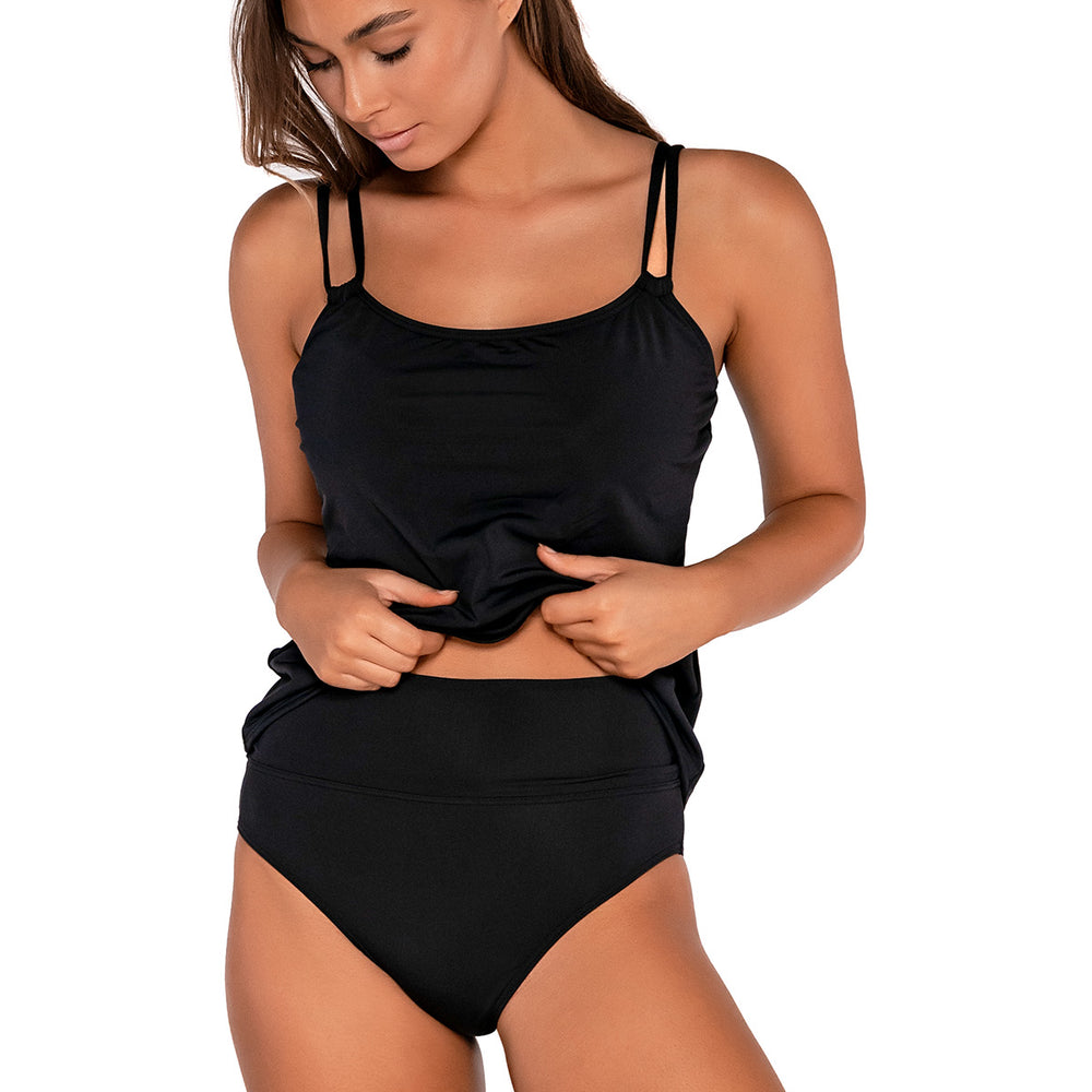 
                      
                        Sunsets Black Taylor Tankini Top Cup Sizes E to H
                      
                    