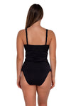 Sunsets Black Seagrass Texture Taylor Tankini Top Cup Sizes E to H