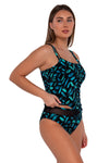 Sunsets Cascade Seagrass Texture Taylor Tankini Top Cup Sizes E to H