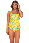 Sunsets Golden Tropics Sandbar Rib Taylor Tankini Top Cup Sizes E to H