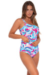 Sunsets Making Waves Taylor Tankini Top Cup Sizes E to H