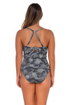 Sunsets Fanfare Seagrass Texture Zuri V-Wire Tankini Top Cup Sizes E to H