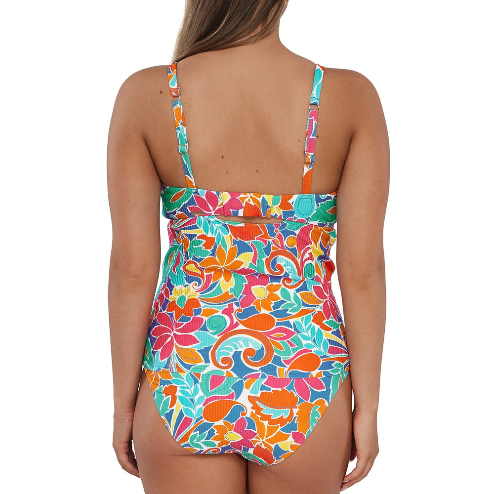 
                      
                        Sunsets Festive Floral Sandbar Rib Zuri V-Wire Tankini Top
                      
                    
