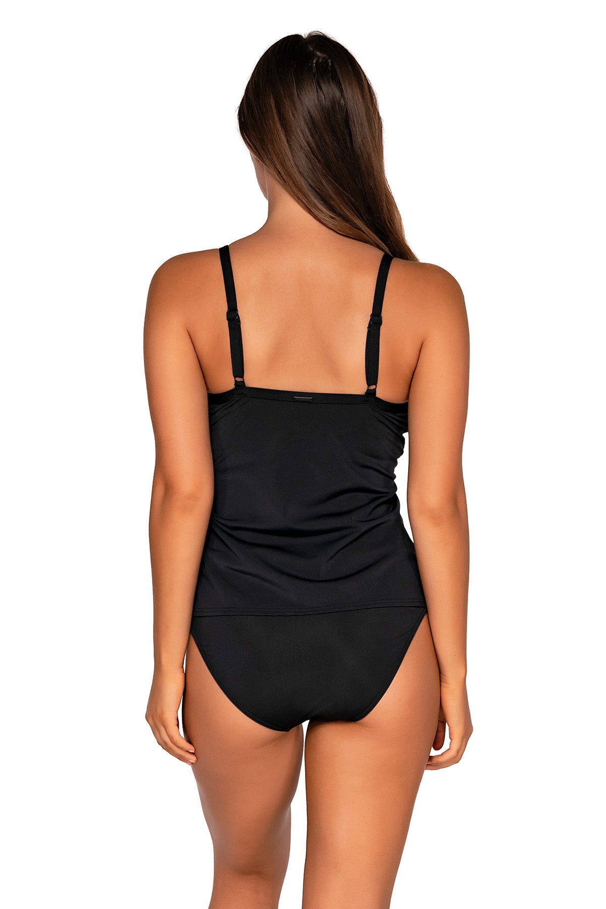 Sunsets Black Forever Tankini Top Cup Sizes E to H