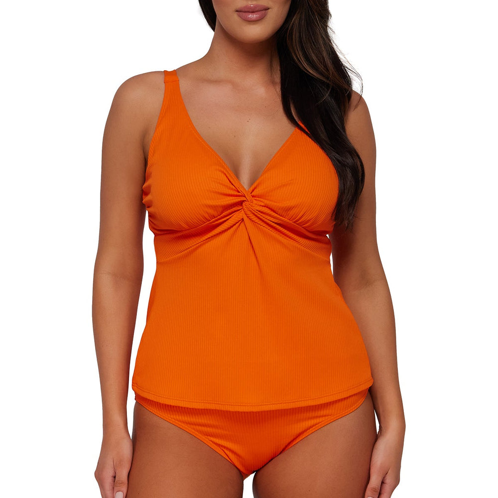 
                      
                        Sunsets Kumquat Sandbar Rib Forever Tankini Top
                      
                    