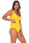 Sunsets Lemon Zest Sandbar Rib Forever Tankini Top Cup Sizes C to DD