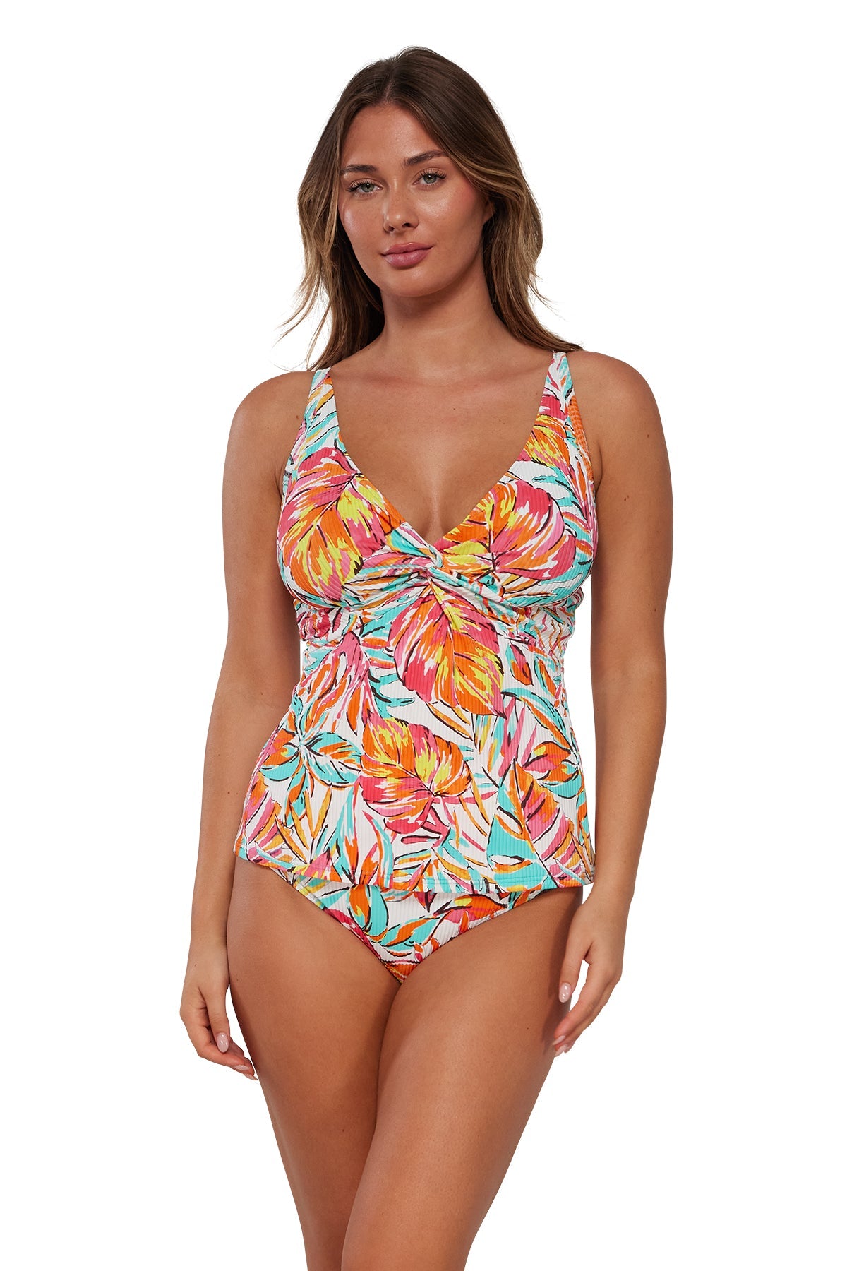Sunsets Palms Serenade Sandbar Rib Forever Tankini Top