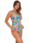 Sunsets Shoreline Petals Forever Tankini Top Cup Sizes E to H