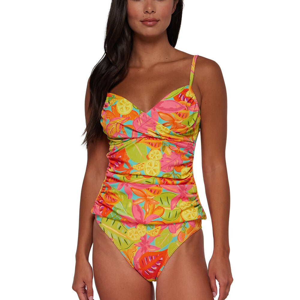 
                      
                        Sunsets Citrus Grove Sandbar Rib Simone Tankini Top
                      
                    