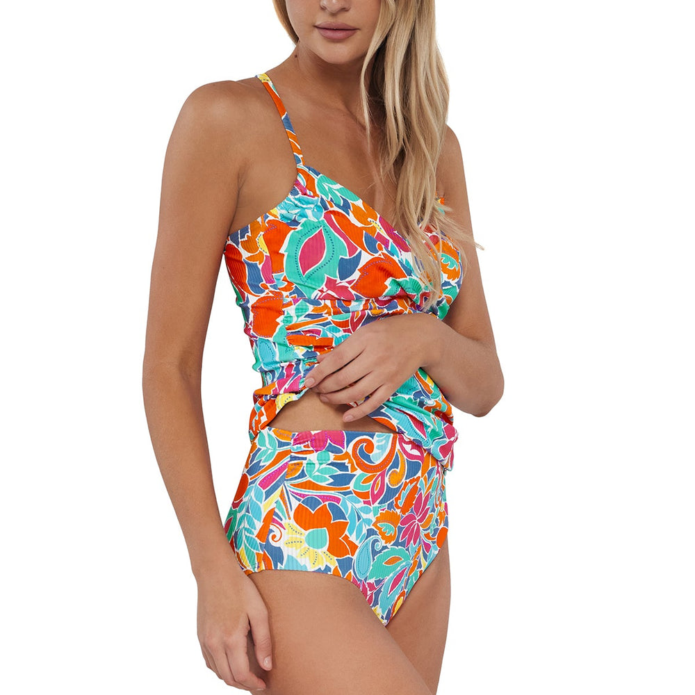 
                      
                        Sunsets Festive Floral Sandbar Rib Simone Tankini Top
                      
                    