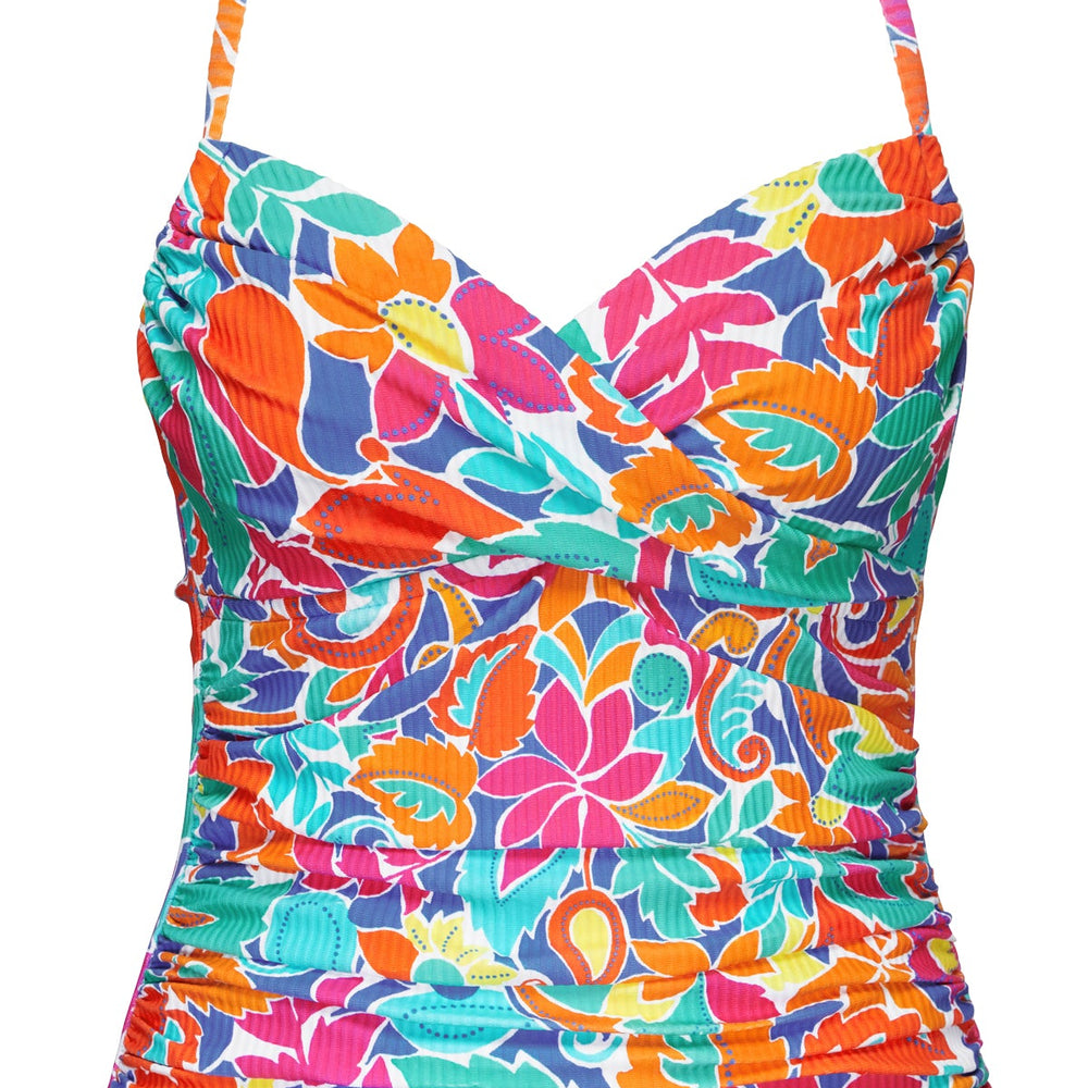 
                      
                        Sunsets Festive Floral Sandbar Rib Simone Tankini Top
                      
                    