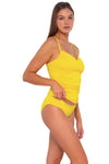 Sunsets Lemon Zest Sandbar Rib Simone Tankini Top