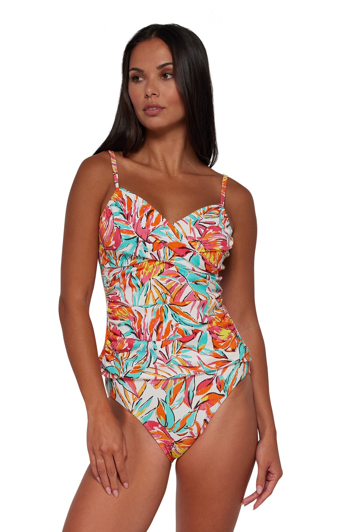 Sunsets Palms Serenade Sandbar Rib Simone Tankini Top