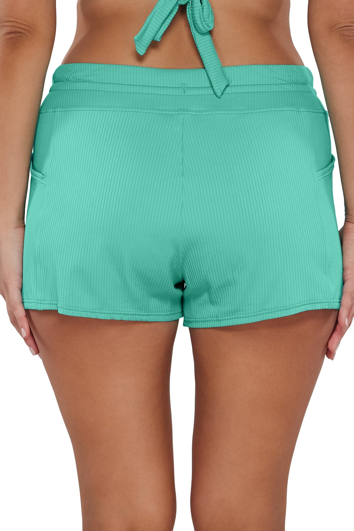 Sunsets Escape Aqua Mist Sandbar Rib Laguna Swim Short