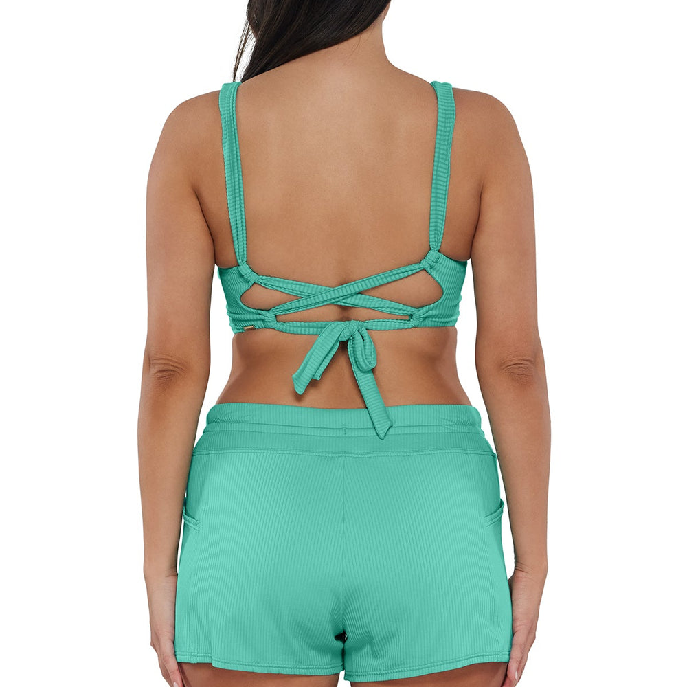 
                      
                        Sunsets Escape Aqua Mist Sandbar Rib Laguna Swim Short
                      
                    