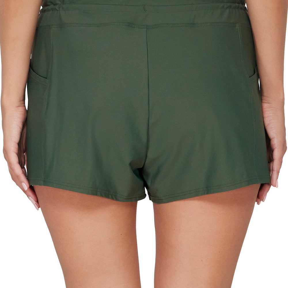 Sunsets Escape Island Green Laguna Swim Short Bottom