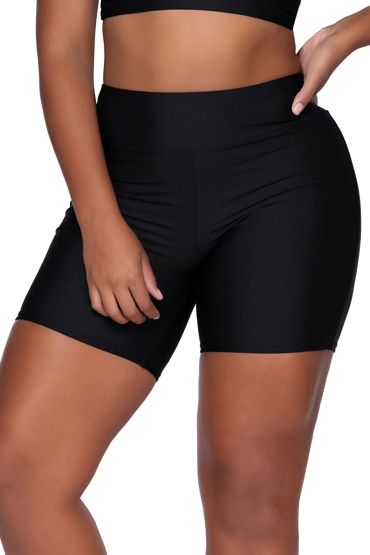 Sunsets Escape Black Bayside Bike Shorts Bottom