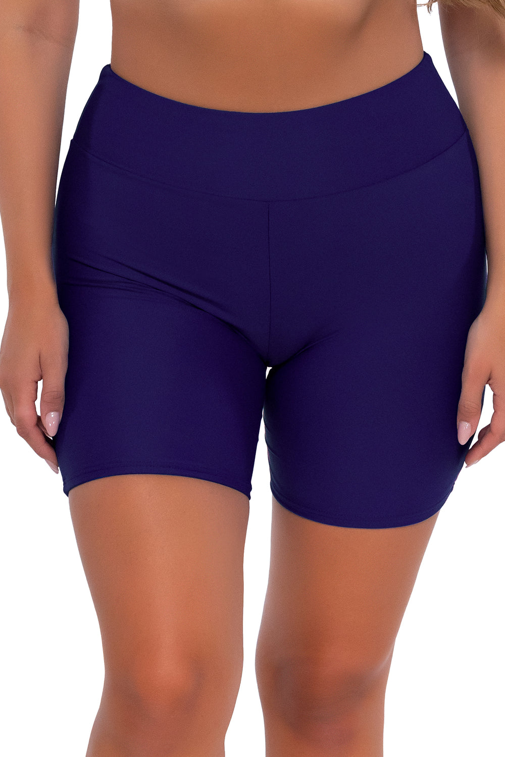 Sunsets Escape Indigo Bayside Bike Shorts Bottom