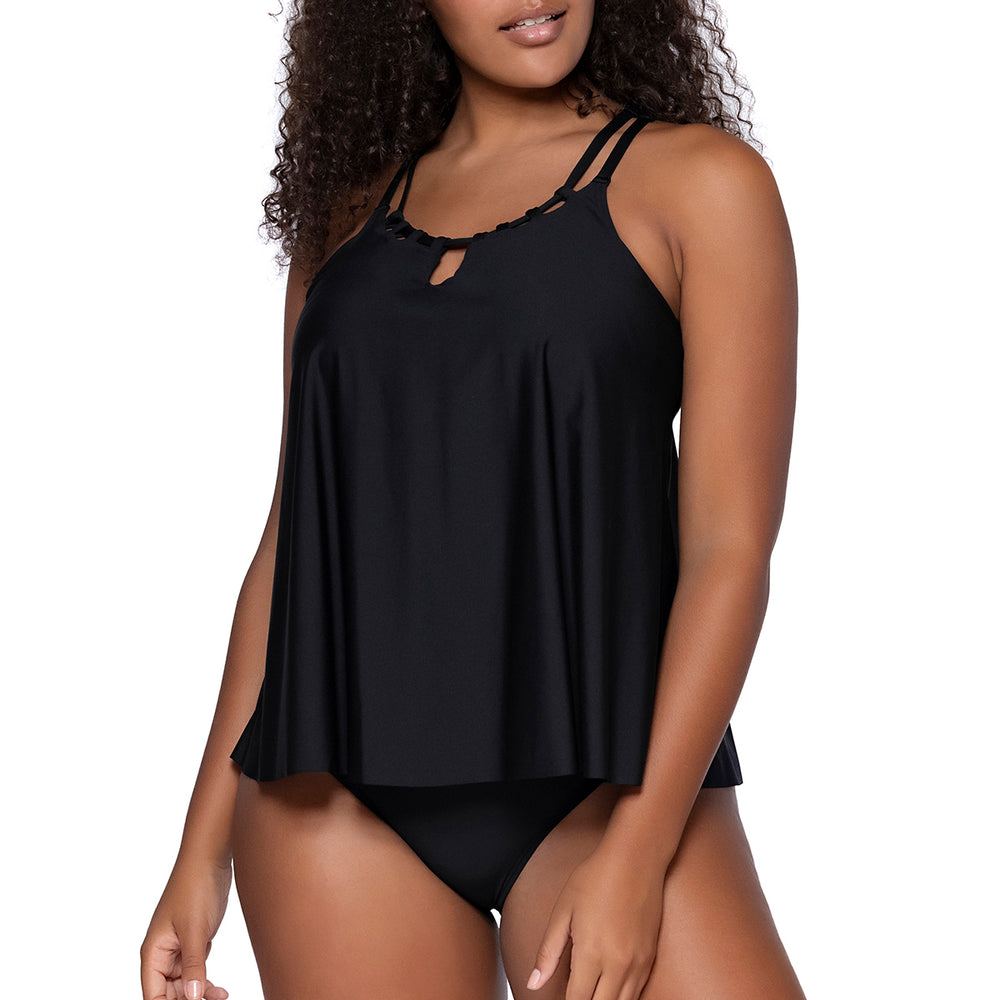 Sunsets Escape Black Sadie Tankini Top