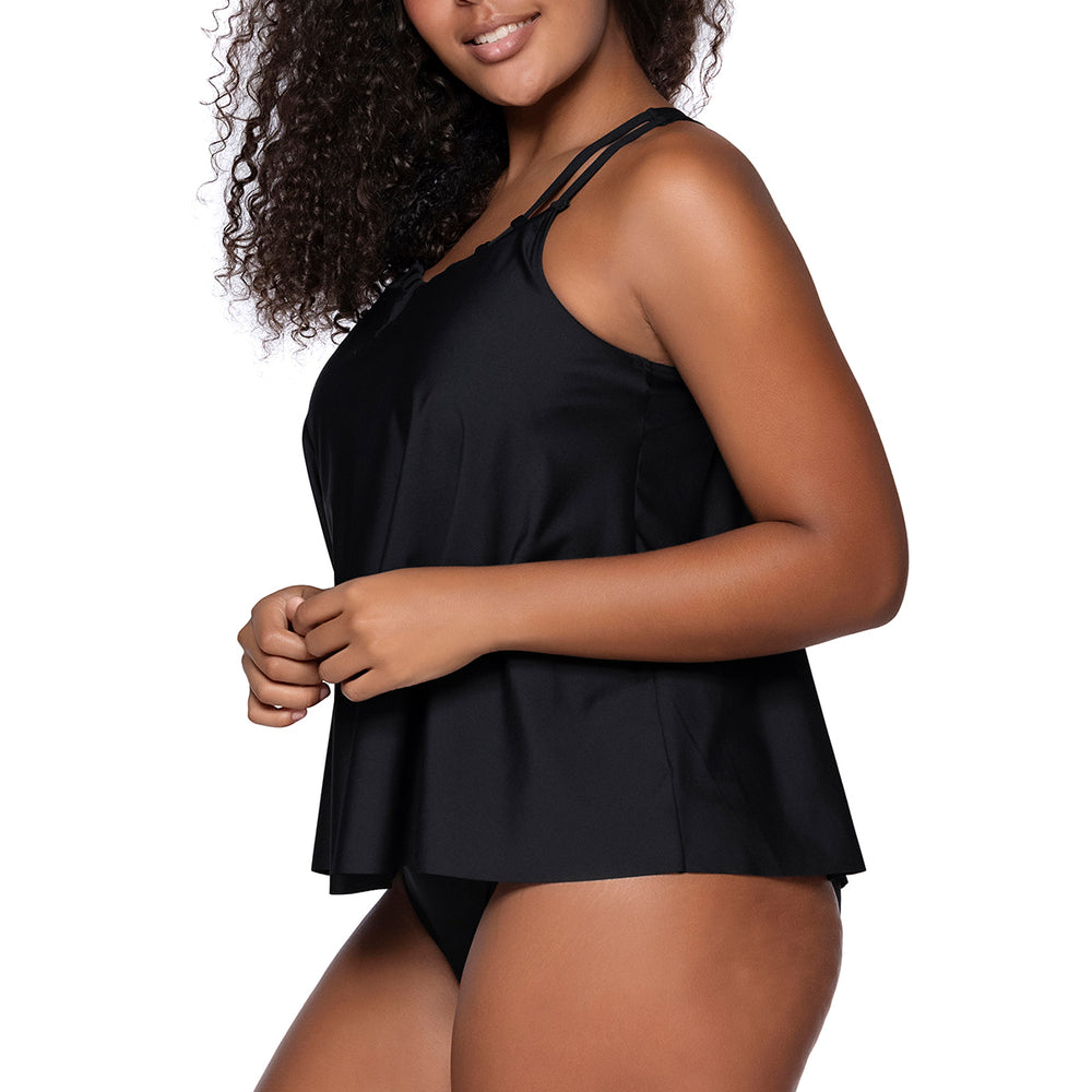 
                      
                        Sunsets Escape Black Sadie Tankini Top
                      
                    