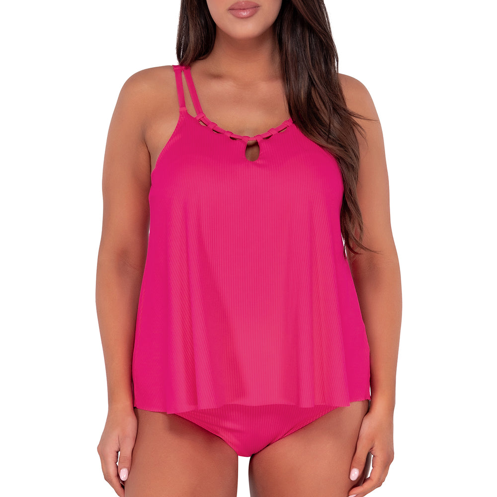 Sunsets Escape Begonia Sandbar Rib Sadie Tankini Top