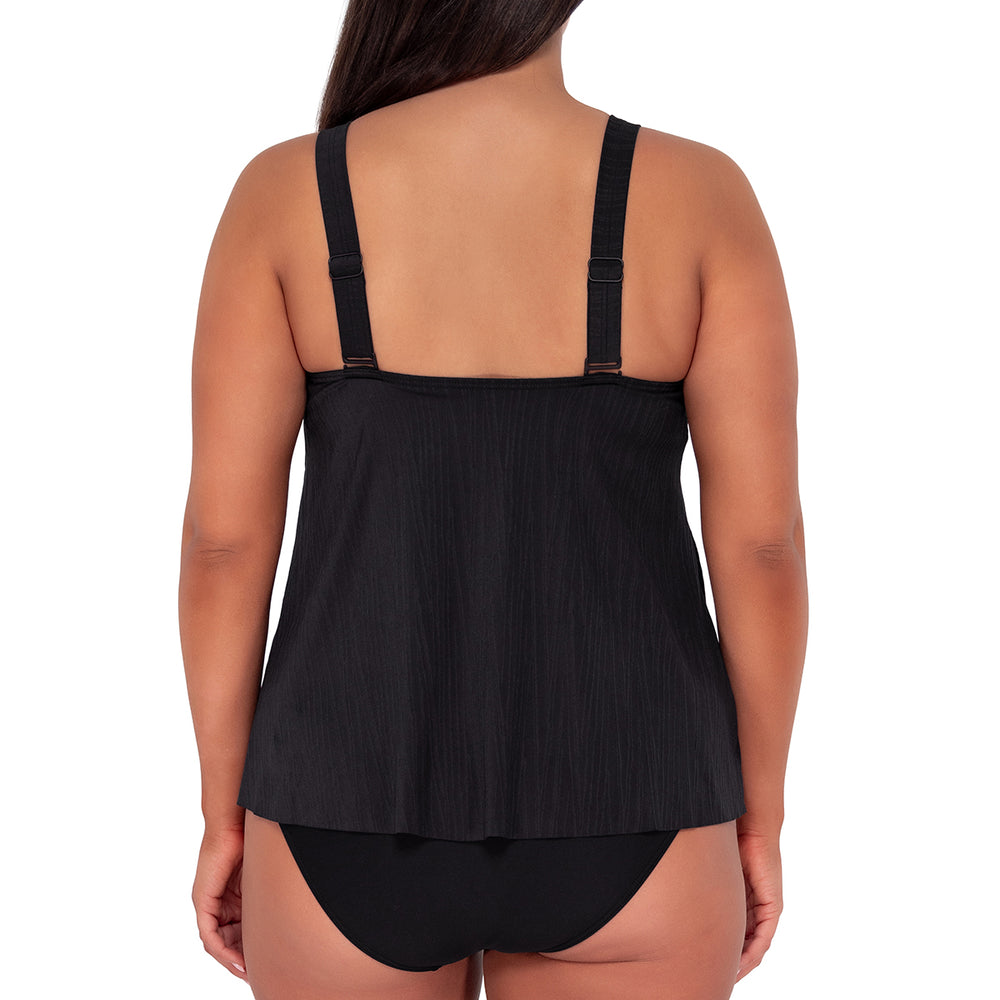 Sunsets Escape Black Seagrass Texture Sadie Tankini Top