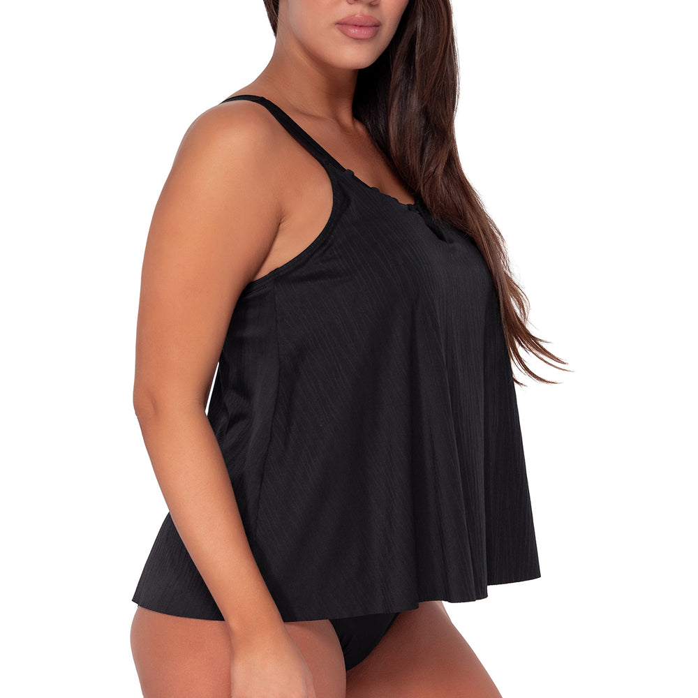 
                      
                        Sunsets Escape Black Seagrass Texture Sadie Tankini Top
                      
                    