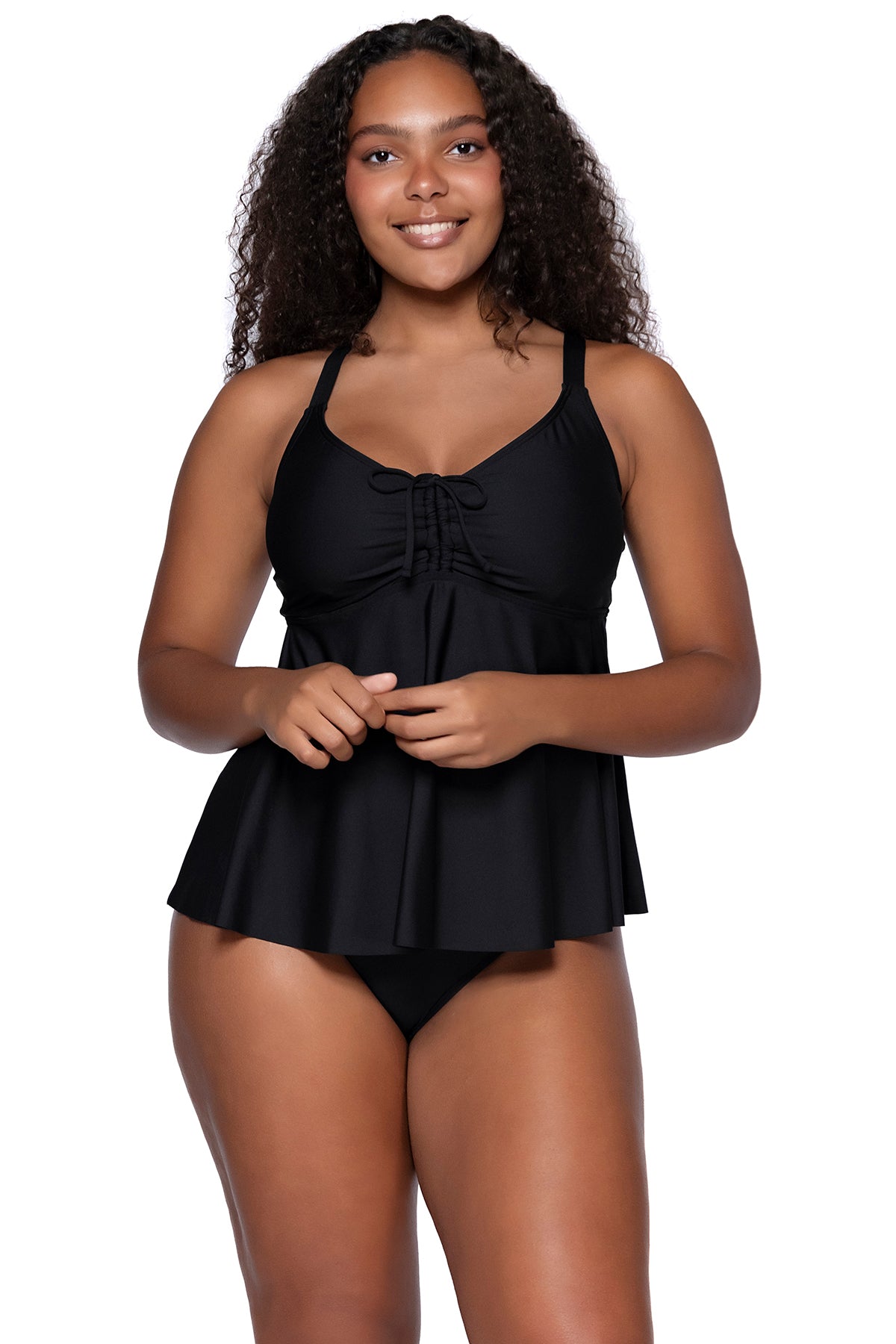 Sunsets Escape Black Marin Tankini Top