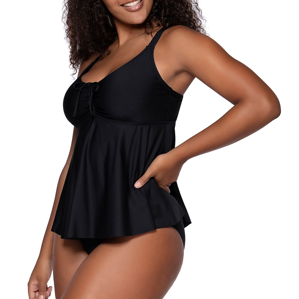 
                      
                        Sunsets Escape Black Marin Tankini Top
                      
                    