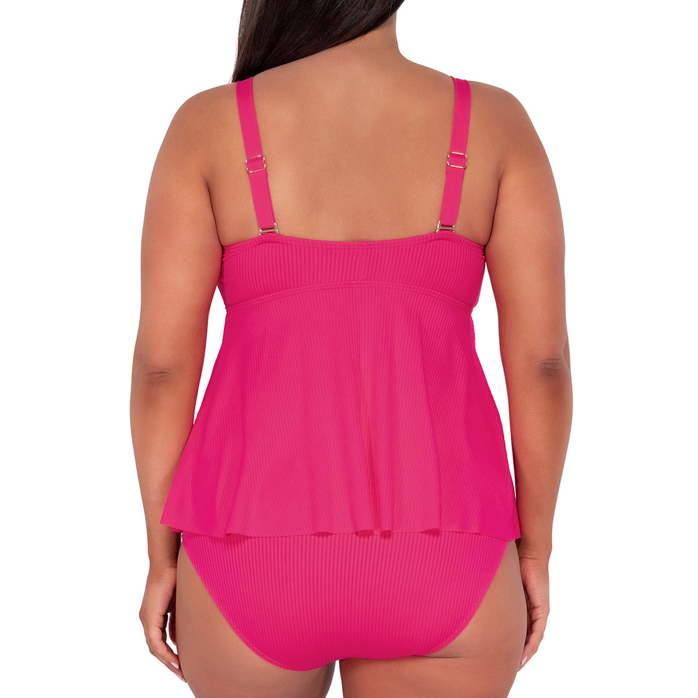 Sunsets Escape Begonia Sandbar Rib Marin Tankini Top