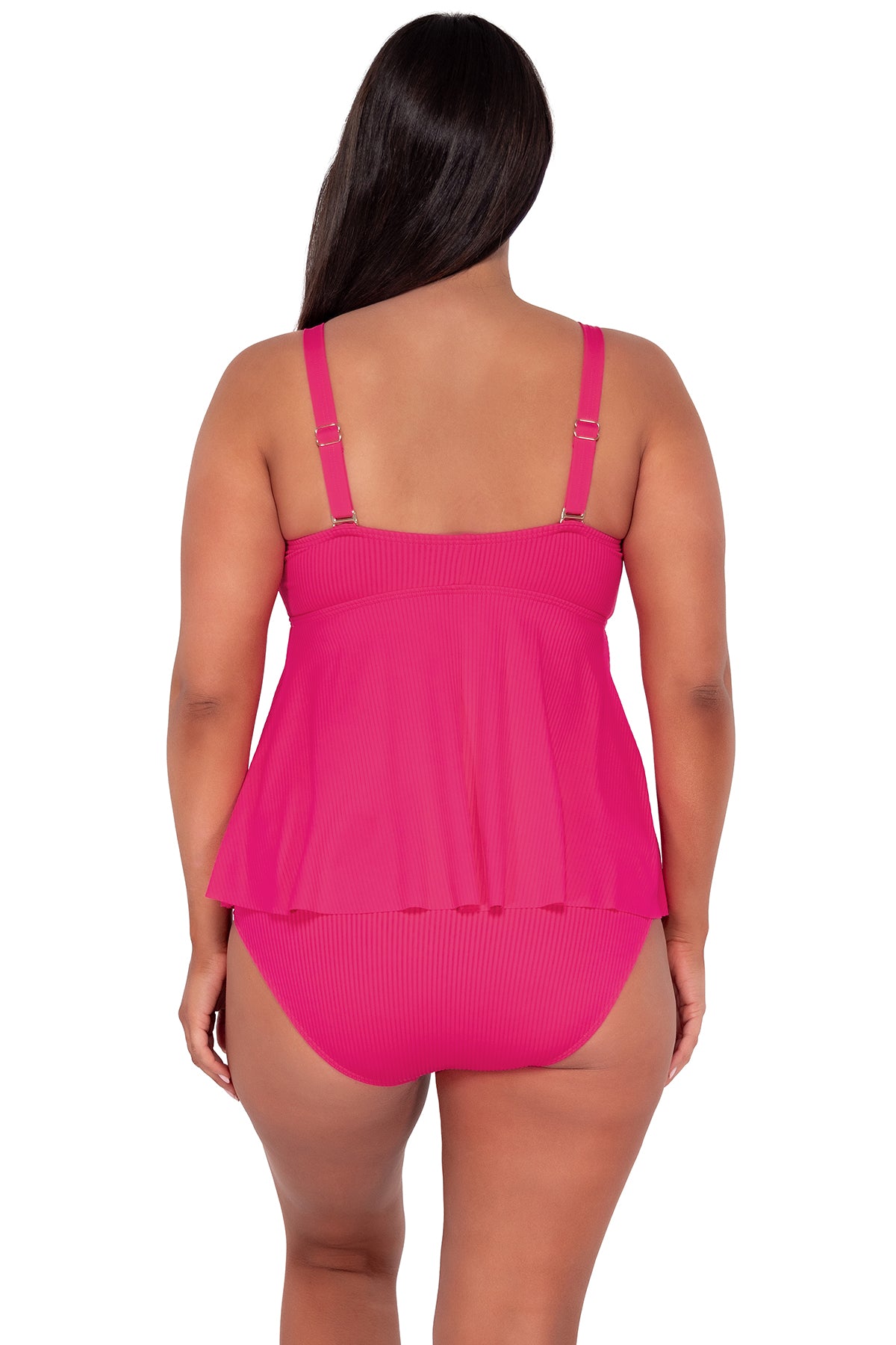 Sunsets Escape Begonia Sandbar Rib Marin Tankini Top