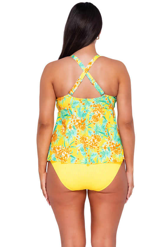 Sunsets Escape Golden Tropics Sandbar Rib Marin Tankini Top