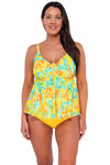 Sunsets Escape Golden Tropics Sandbar Rib Marin Tankini Top