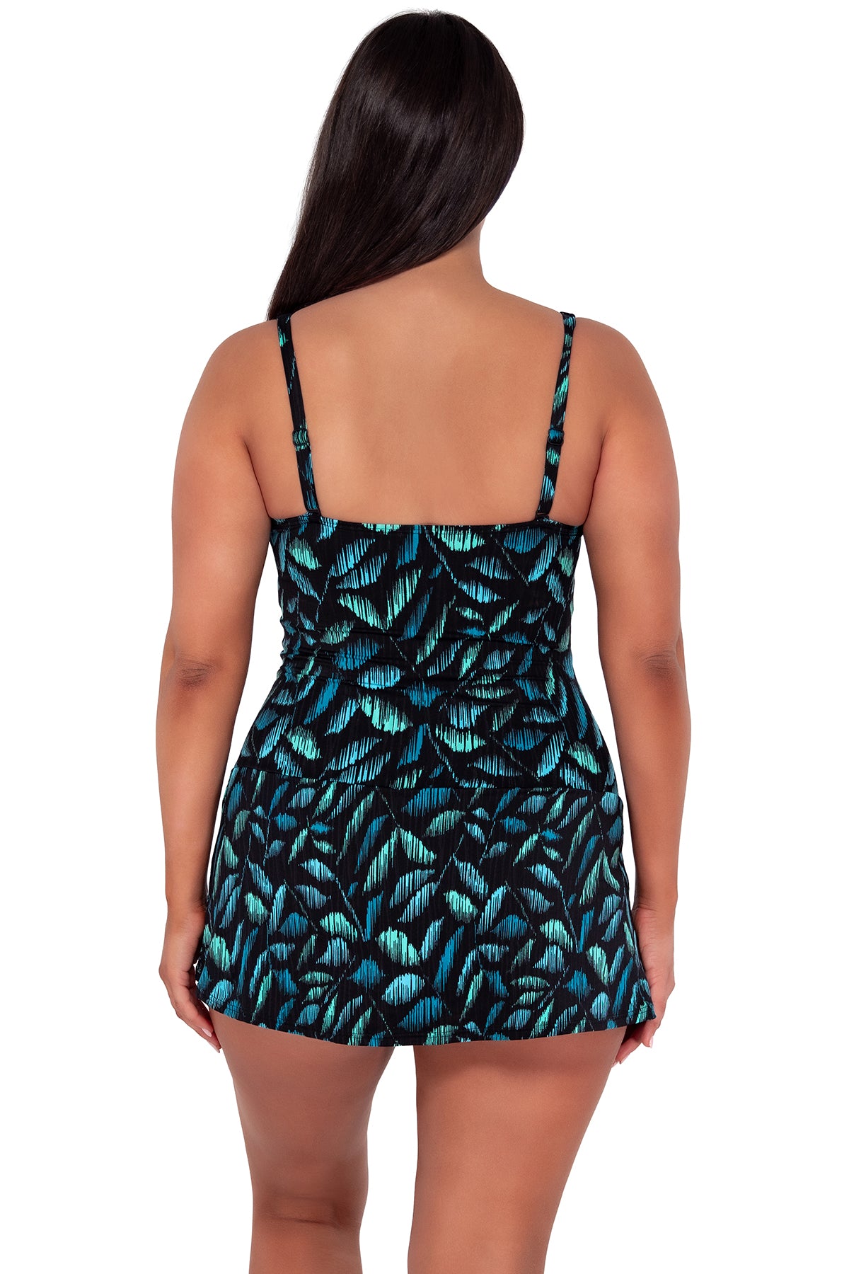 Sunsets Escape Cascade Seagrass Texture Sienna Swim Dress One Piece