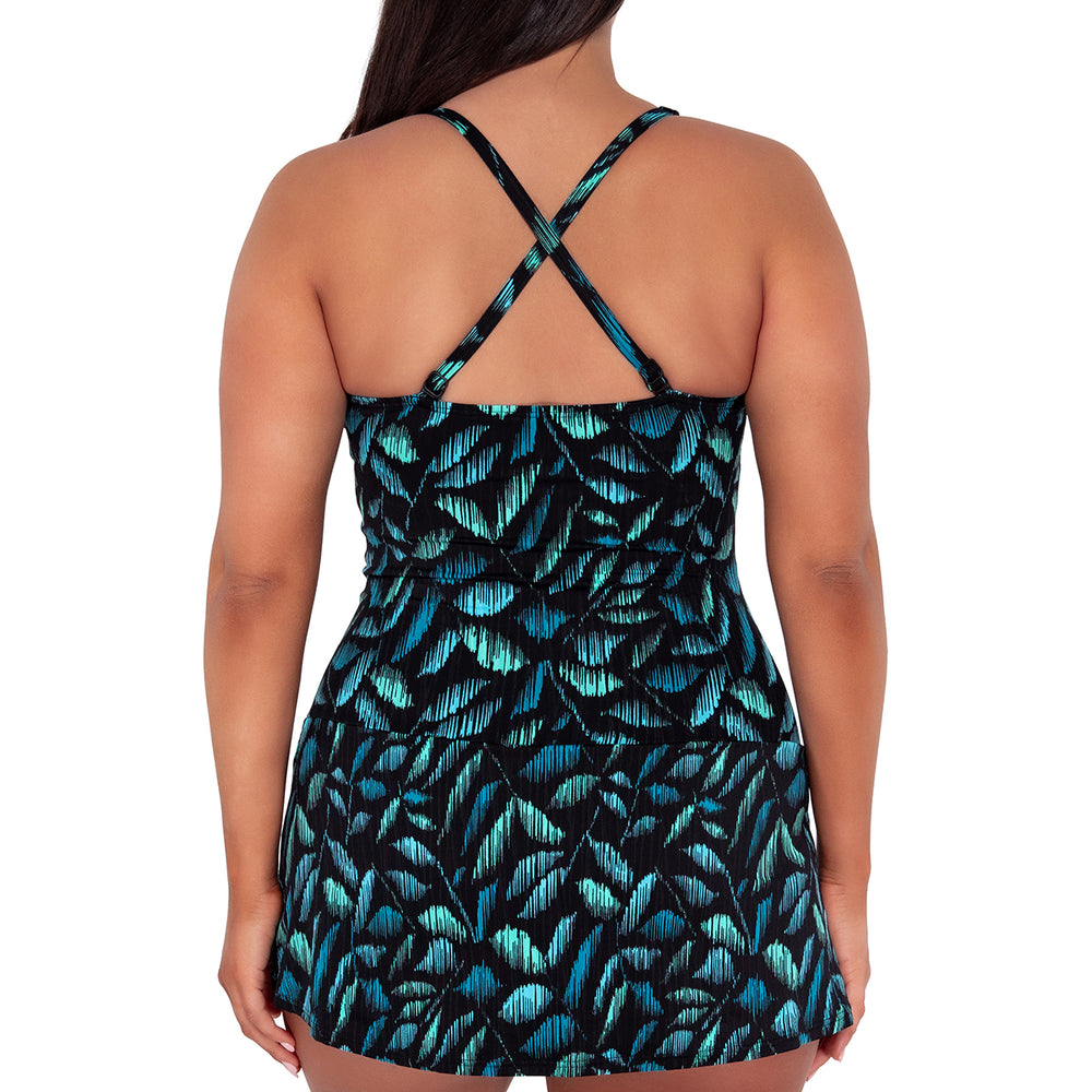 
                      
                        Sunsets Escape Cascade Seagrass Texture Sienna Swim Dress One Piece
                      
                    