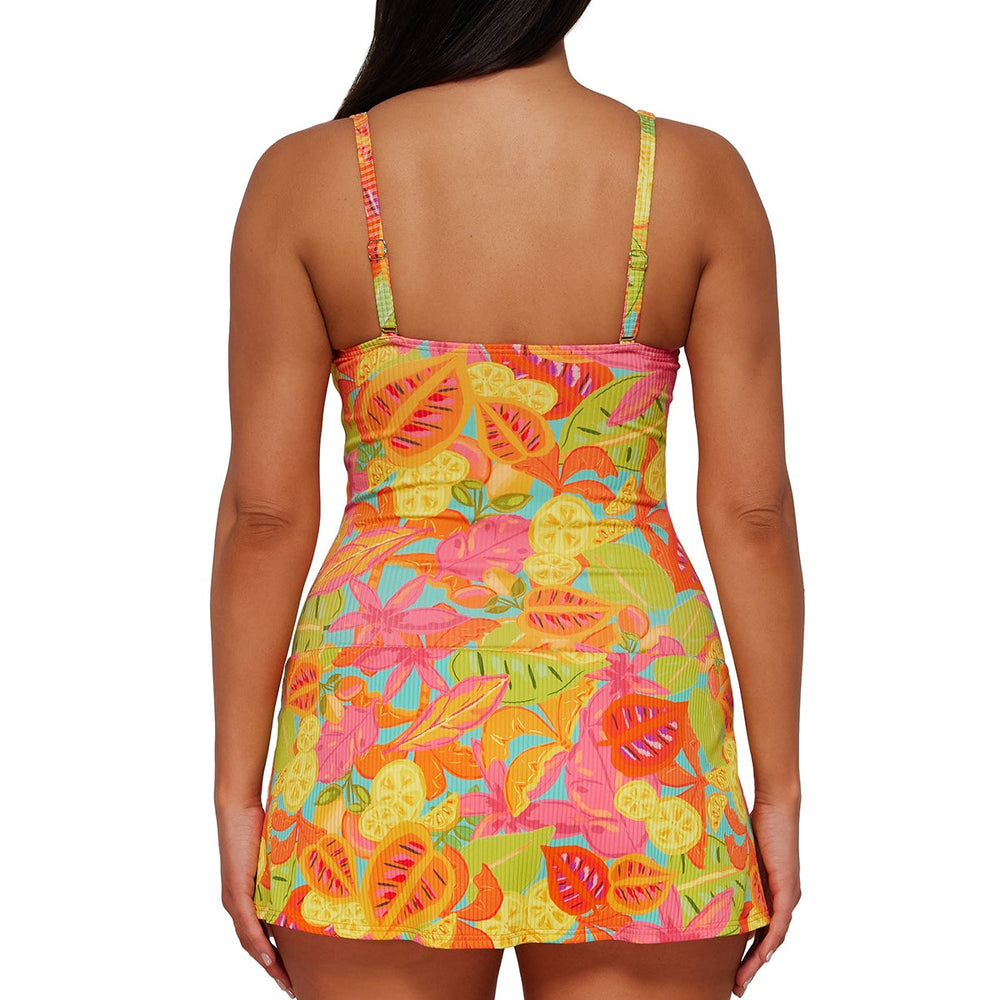 
                      
                        Sunsets Escape Citrus Grove Sandbar Rib Sienna Swim Dress
                      
                    