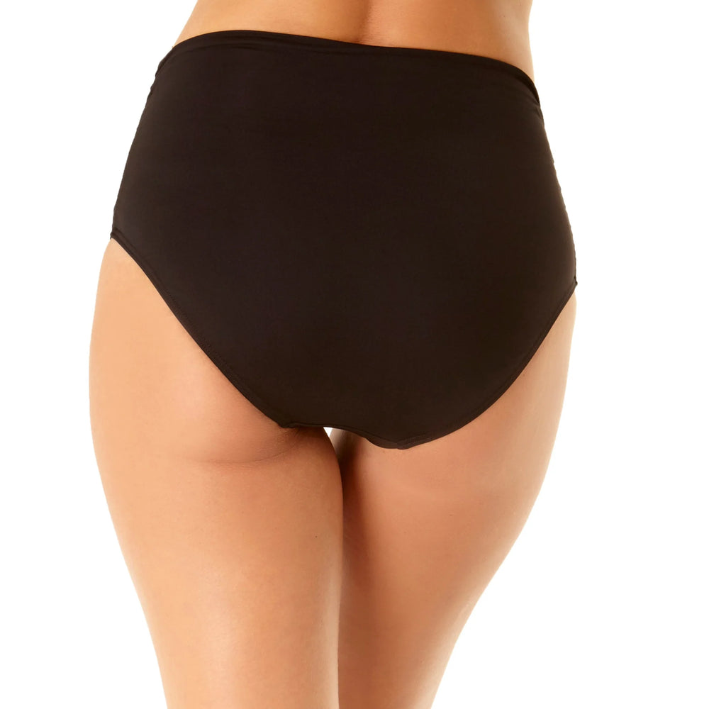 
                      
                        Anne Cole Live In Color Black Convertible High Waist Shirred Bikini Bottom
                      
                    