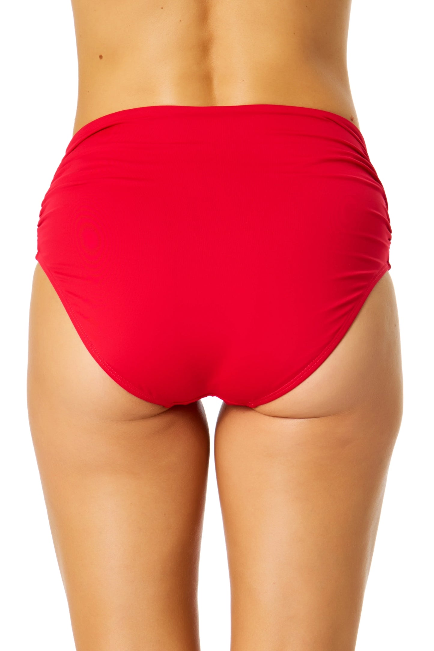 Anne Cole Live In Color Ruby Convertible High Waist Shirred Bikini Bottom