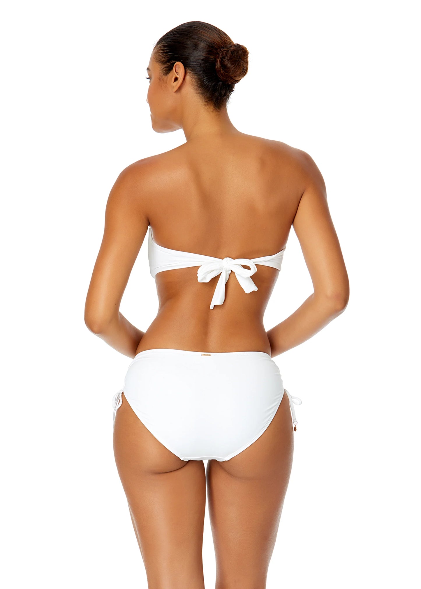 Anne Cole Live in Color Twist Bandeau Bikini Top White