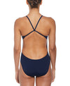 Nike Swim Women's Poly Solid Cut-Out One Piece Midnight Navy