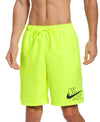 Nike Swim Men's Solid Logo Lap 9" Volley Shorts Volt