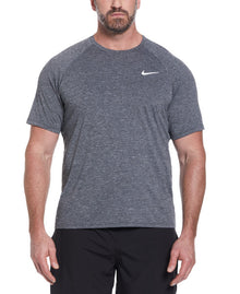  Nike Swim Men's Plus Size Heather Short-Sleeve Hydroguard Extended Black