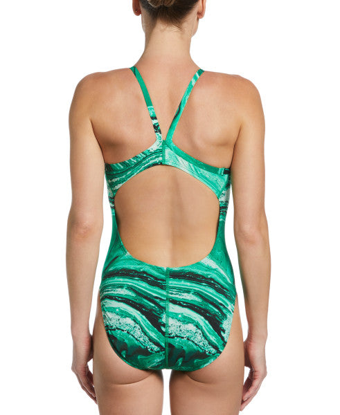 
                      
                        Nike Swim Women's Hydrastrong Crystal Wave Racerback One Piece Court Green
                      
                    