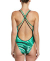 Nike Swim Women's Hydrastrong Crystal Wave Spiderback One Piece Court Green