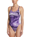 Nike Swim Women's Hydrastrong Crystal Wave Spiderback One Piece Court Purple