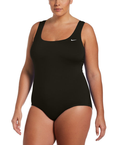 Nike Swim Women's Plus Size Essential U-Back One Piece Black