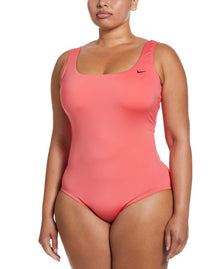  Nike Swim Women's Plus Size Essential U-Back One Piece Sea Coral